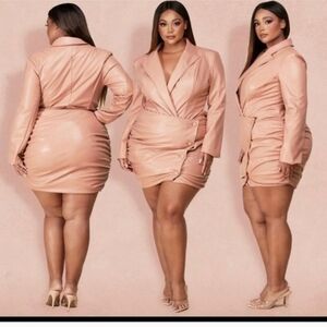 By L’atiste 2Piece Faux Leather Skirt& Jacket Set Tags Attached